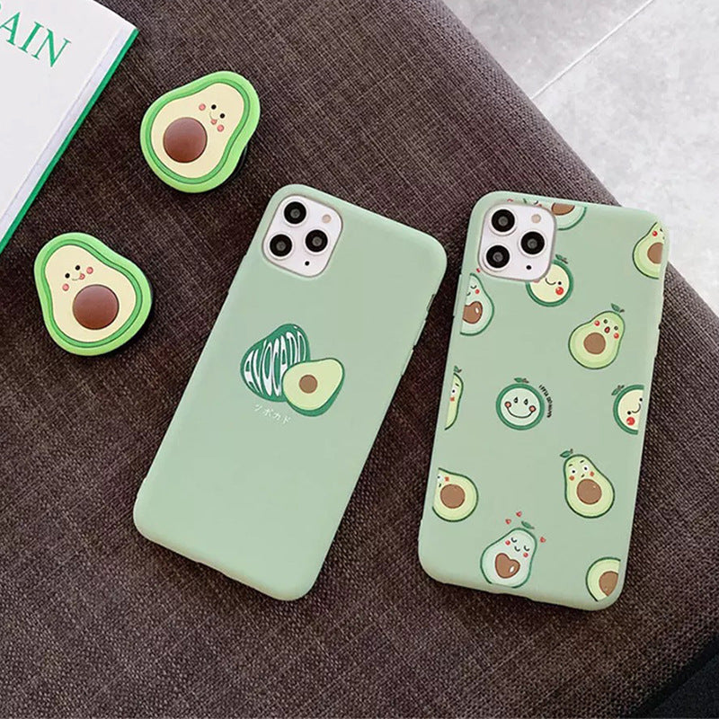 Suitable for A51 A71 flat avocado phone case A50 A70 creative cartoon smile tpu Samsung S20 protection