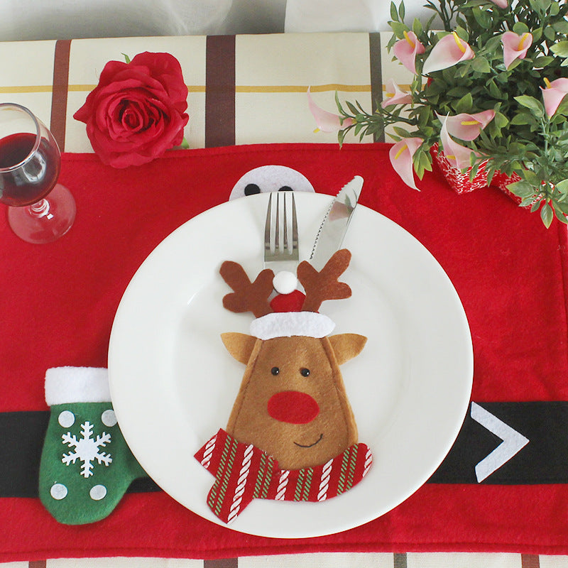 Christmas decorations Restaurant Hotel layout, knives, forks, cutlery, cutlery and knives and forks