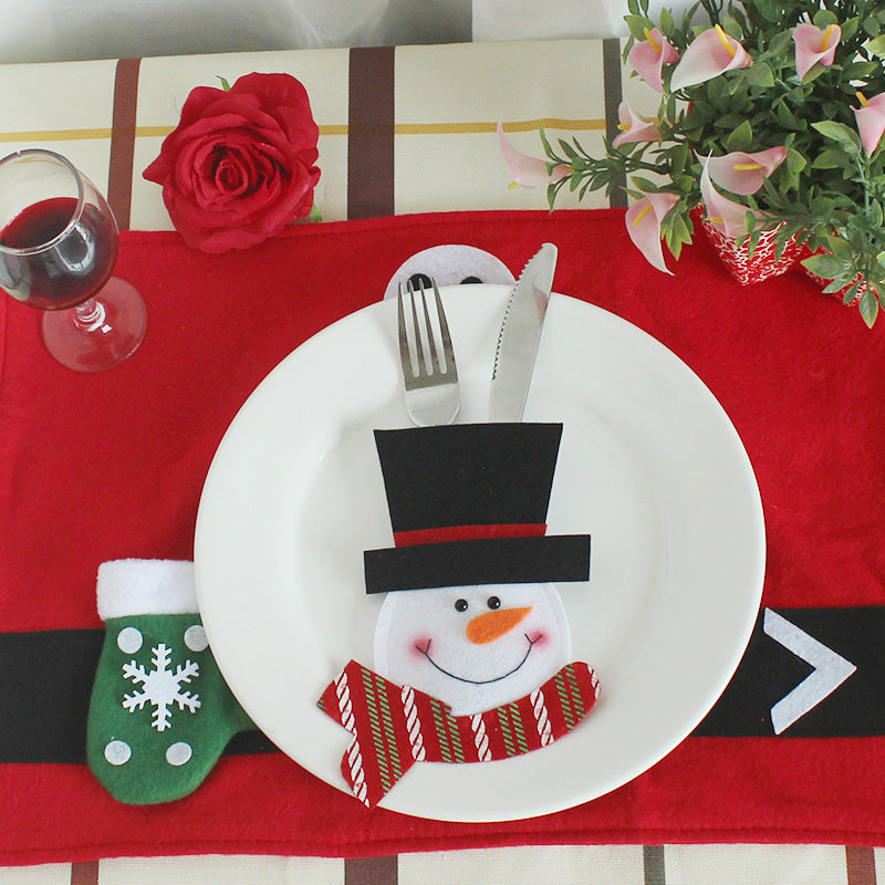 Christmas decorations Restaurant Hotel layout, knives, forks, cutlery, cutlery and knives and forks