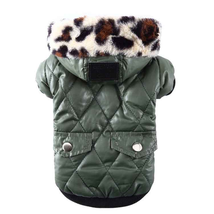 Dog Coat - Autumn Winter Fur Collar - Amanluxe