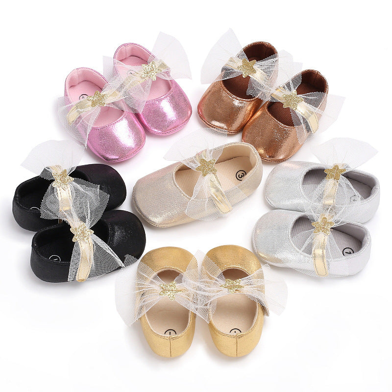 Star lace, baby princess shoes, toddler shoes, soft soled shoes, baby shoes