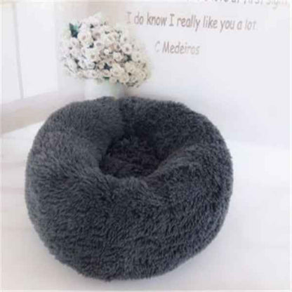 Round Cat Mattress - Long Fur Winter Pad - Amanluxe
