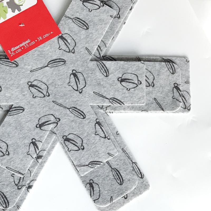 3-Piece Set of Creative Pots and Pans Non-Stick Storage Protection Mat