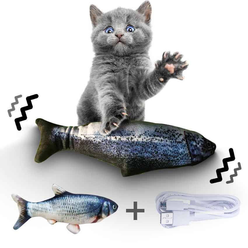 Electric Jumping Fish Cat Toy - USB Rechargeable - Amanluxe