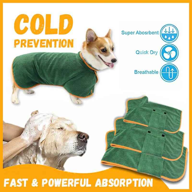 Absorbent Pet Bathrobe - Microfiber - Amanluxe