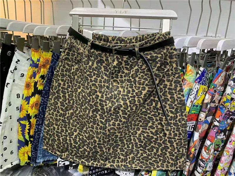 Denim Skirt Women Summer Korean Style High Waist All-match