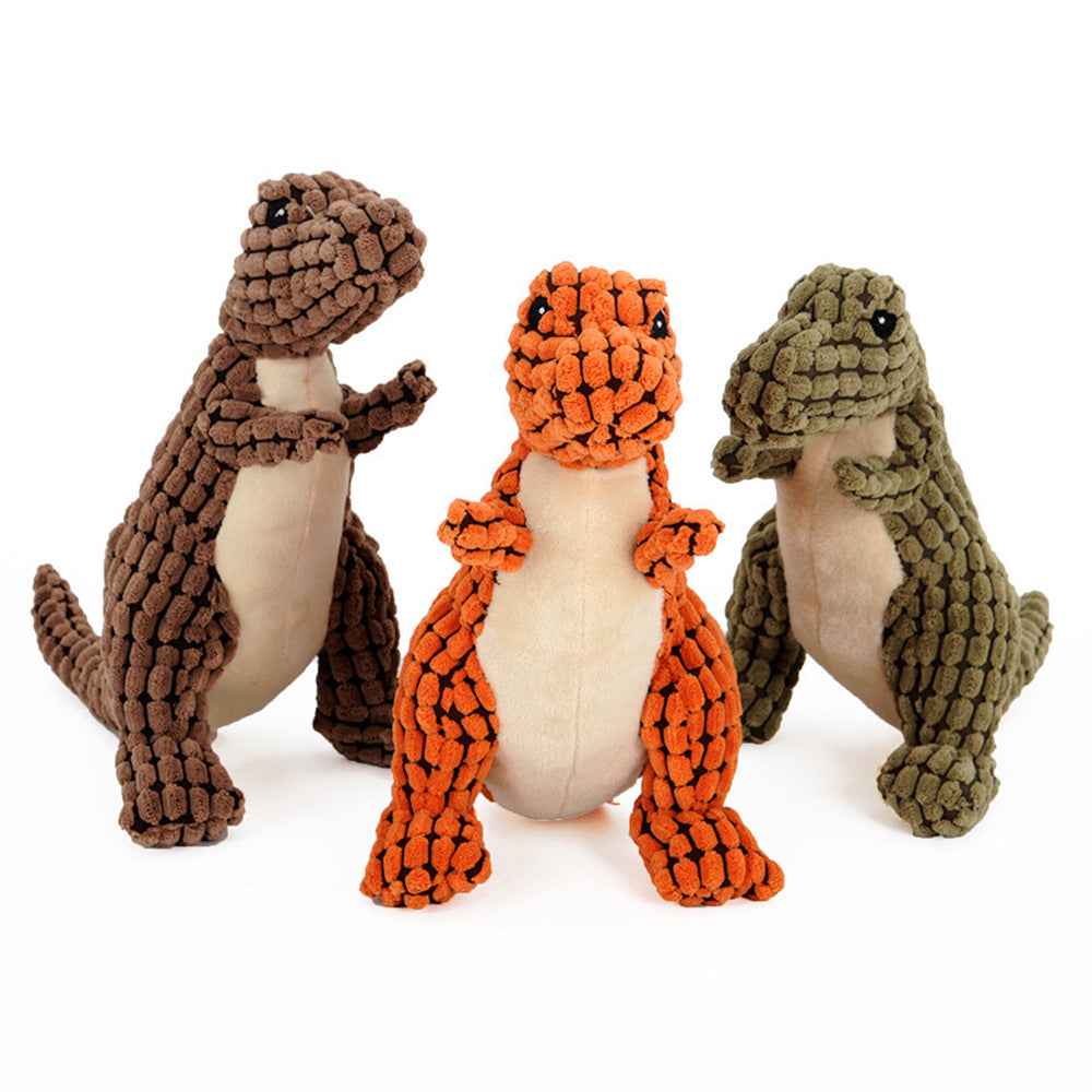 Giant Dinosaur Plush Dog Toy - Squeaker - Amanluxe