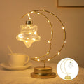 Wrought Iron Moon Indoor Decoration Small Night Lamp