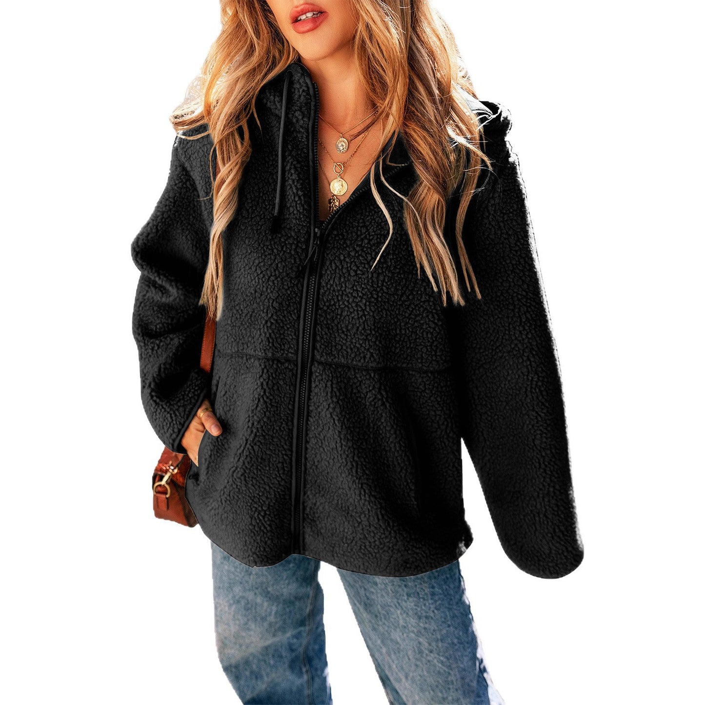 Women's Autumn And Winter Sweater Hooded Jacket