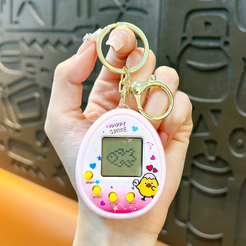 Electronic Pet Machine Mini Handheld Video Game Console Keychain Ornaments