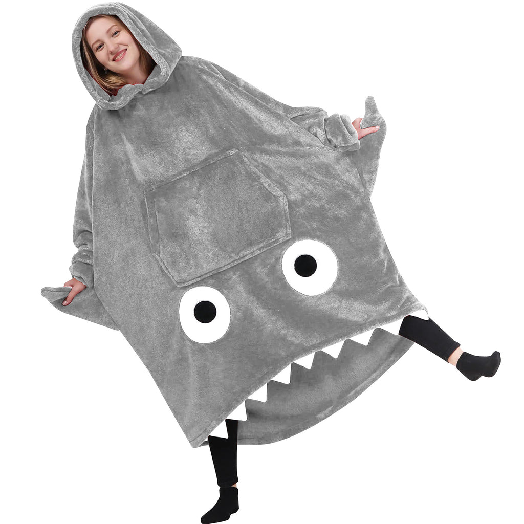 Shark Hoodie Blanket Lengthened Wide