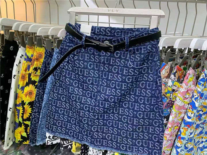 Denim Skirt Women Summer Korean Style High Waist All-match