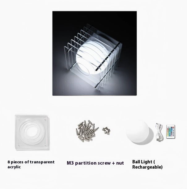 Diy Moon Light Acrylic Melaleuca Lamp Night Light Ambience Light