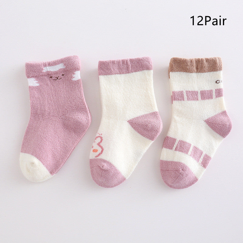 Children's Cartoon Animal Cotton Baby Socks