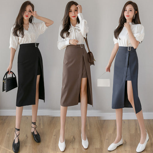 Women's autumn high waist skirt