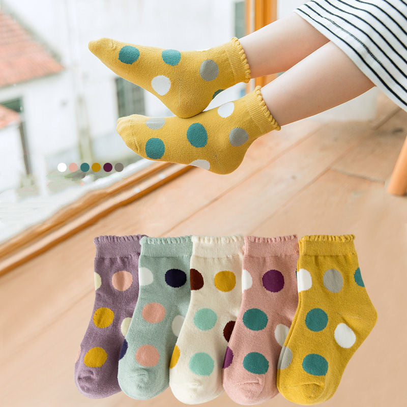 Autumn and winter children's socks cotton in tube baby socks