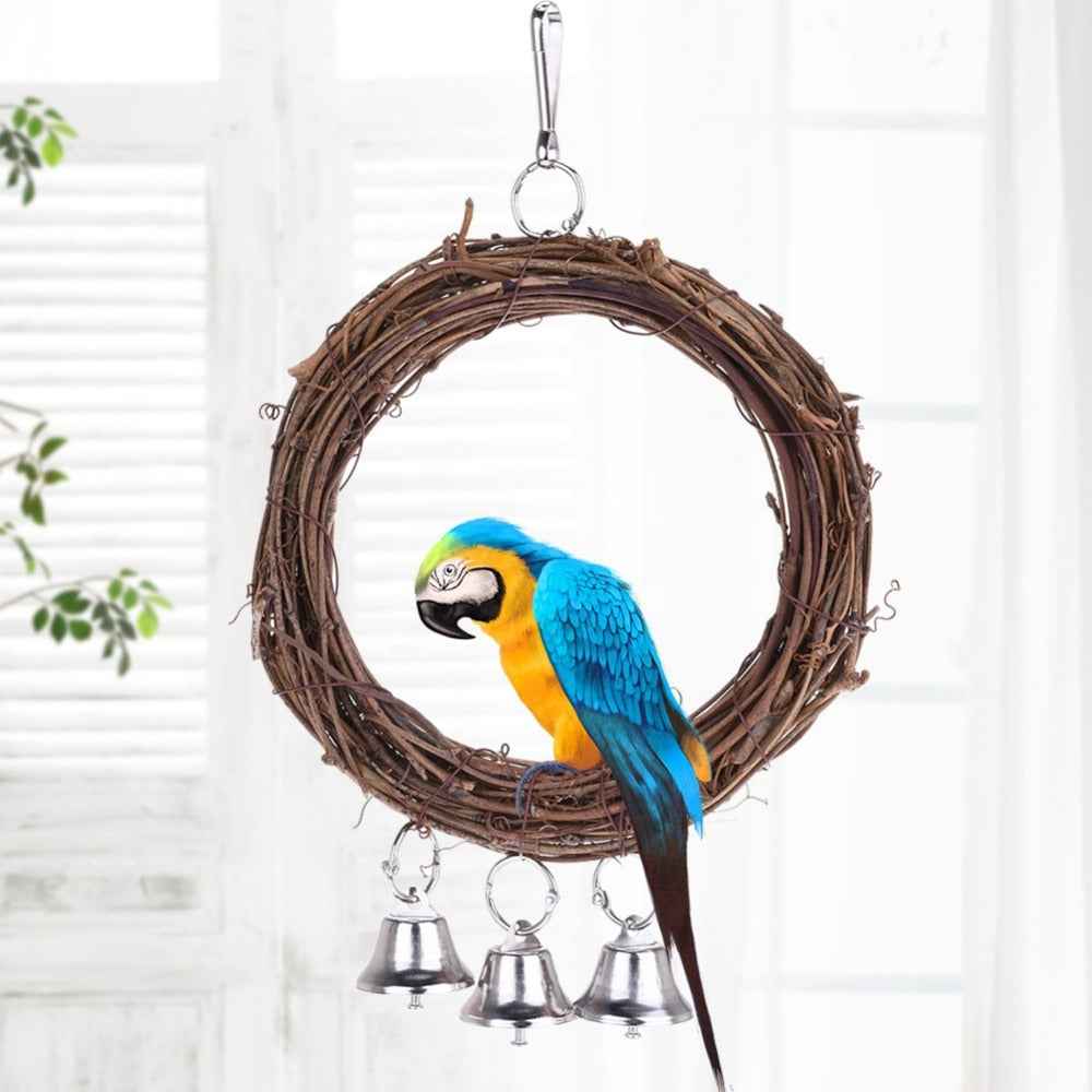 Rattan Parrot Swing - 26cm Natural - Amanluxe