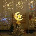 Christmas Festival Atmosphere Decoration Moon Star Treetop Lamp