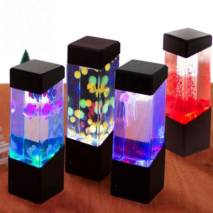 LED Jellyfish Night Light - Colorful Aquarium - Amanluxe