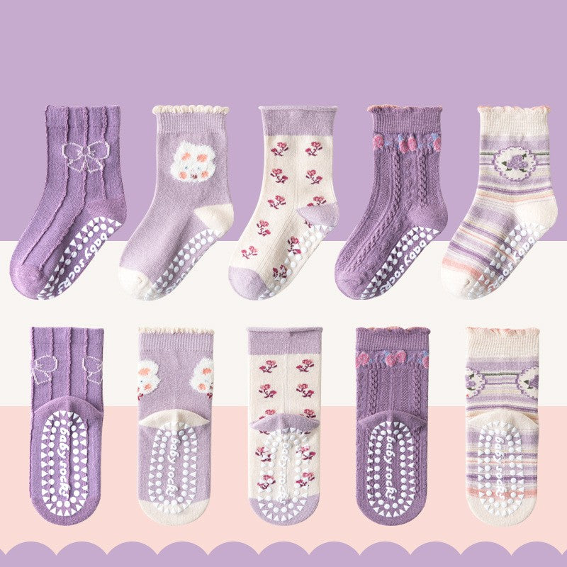 Children's Socks Spring And Autumn Baby Socks Cartoon Middle Tube