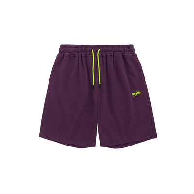 Neon drawstring stretch shorts