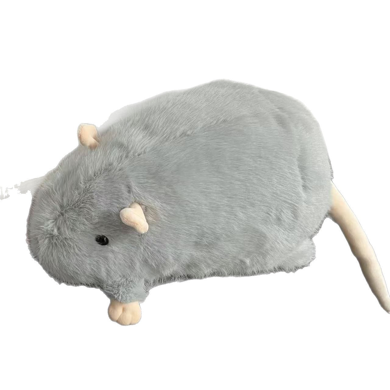 Large Mouse Plush Doll Blue Gray Flower Branch Mouse Doll