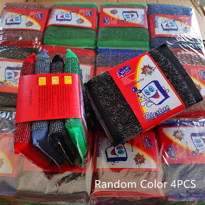 Household Steel Wire Cloth Sponge Wipe Brush Pots And Pans Wash Dishes null