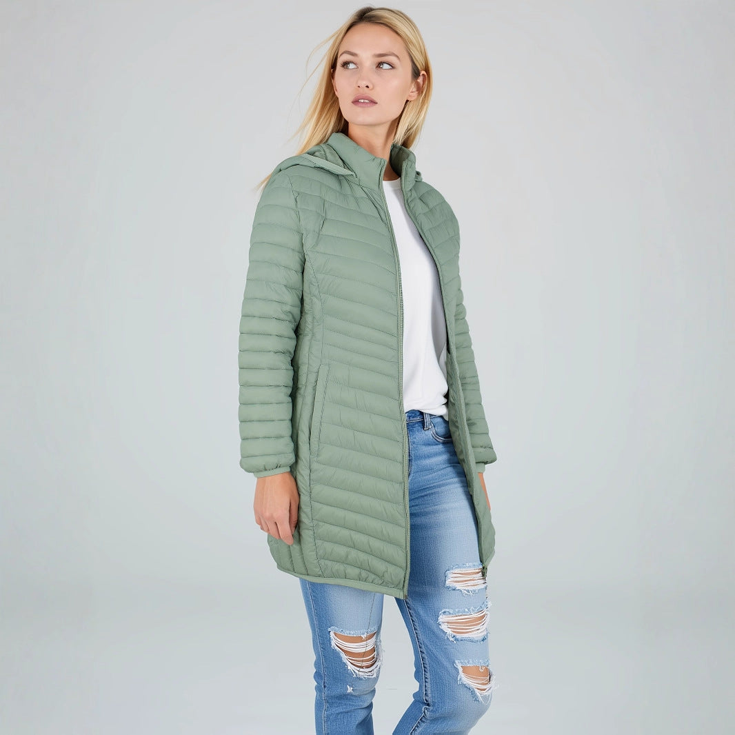 Women's Solid-Color Winter Cotton Padded Jacket