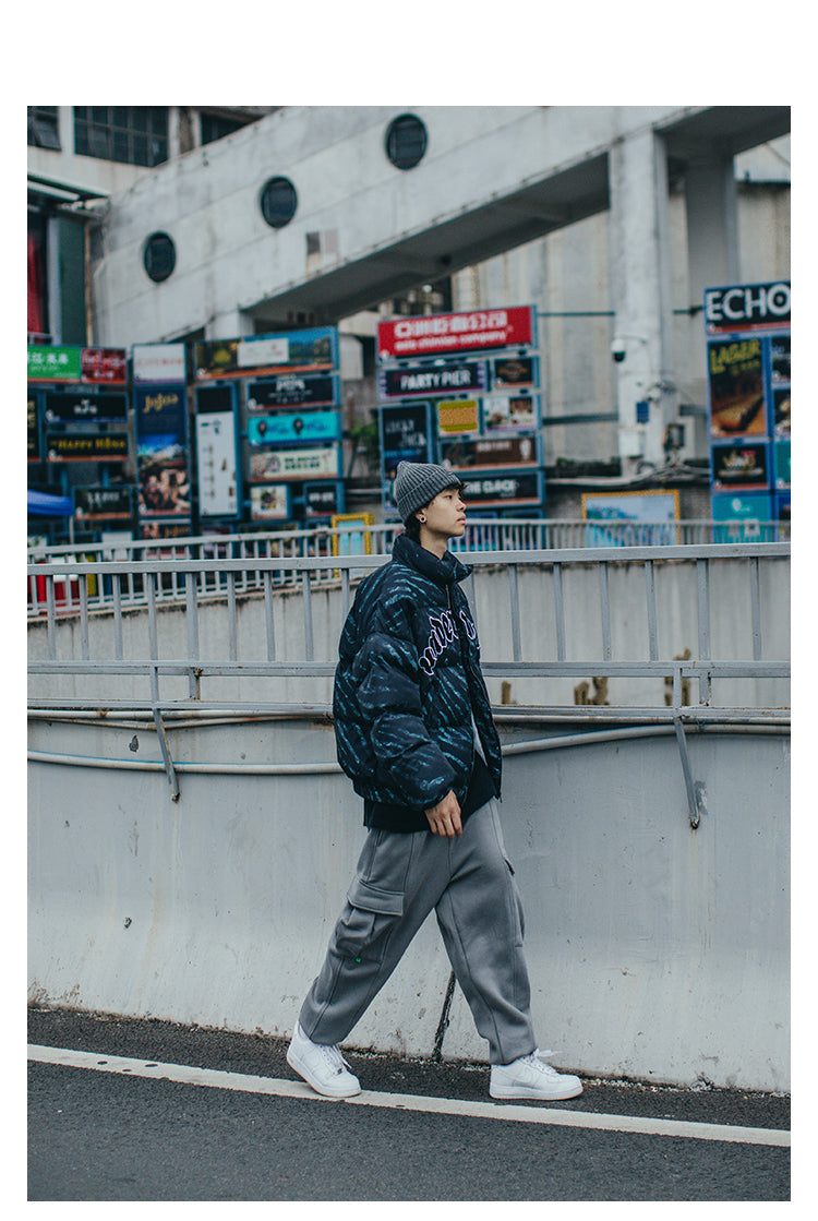 Men's National Tide Padded Jacket Winter Thickened Baseball Jacket