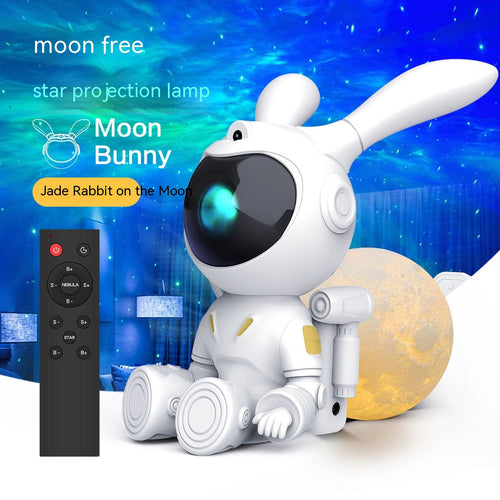 Bedroom Bedside Moon Rabbit Starry Sky Projection Small Night Lamp null
