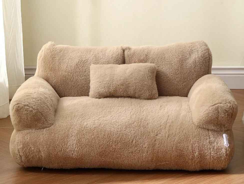Luxury Cat Bed Sofa - Winter Warm Plush - Amanluxe