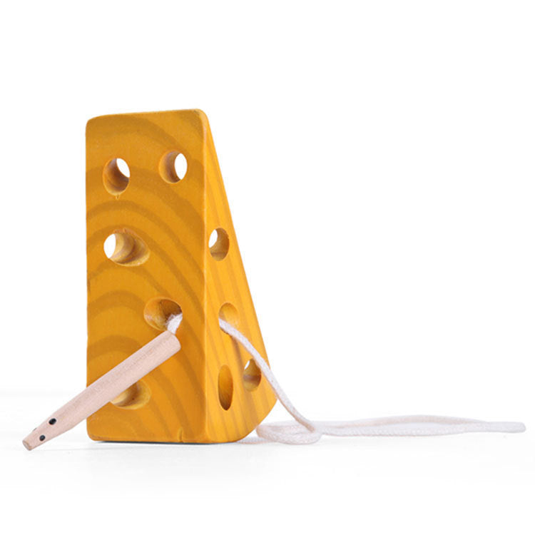 Threading Cheese Mouse Toy