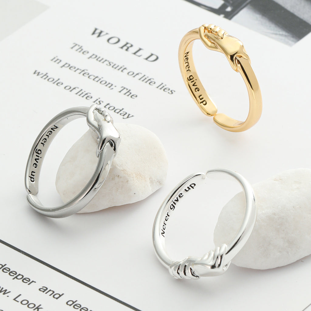 New Hug Ring With Hands Love