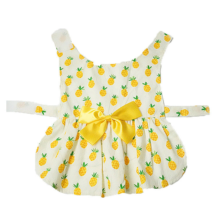 New Pet Clothes Bow Floral Skirt