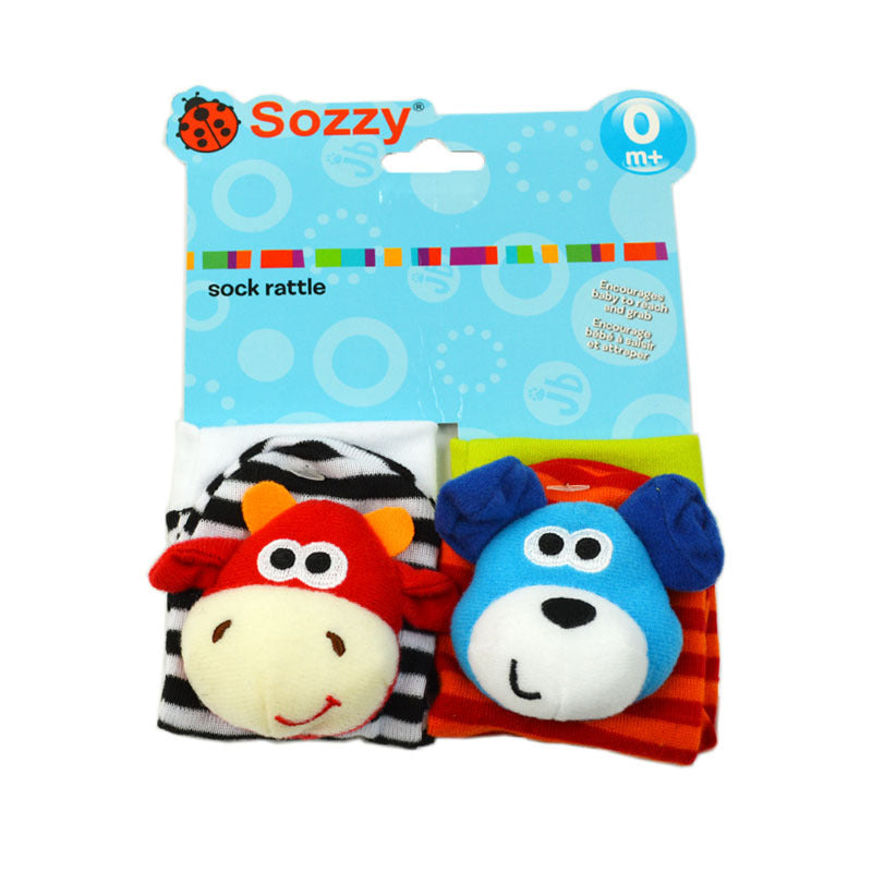 Sozzy Baby Style Socks Rattle Animal Rattle Plush Socks 0 12month Baby Early Education Socks Toys