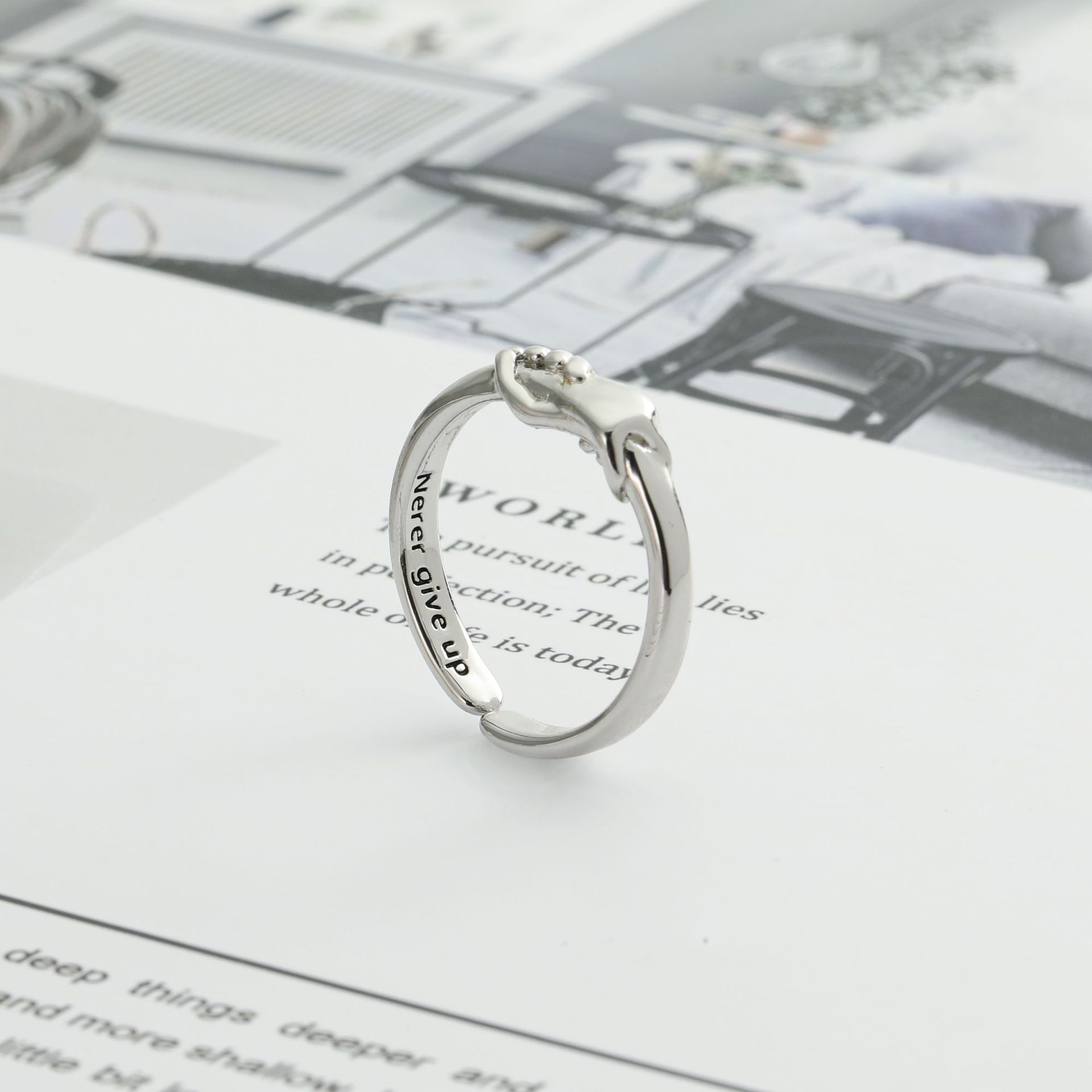 New Hug Ring With Hands Love