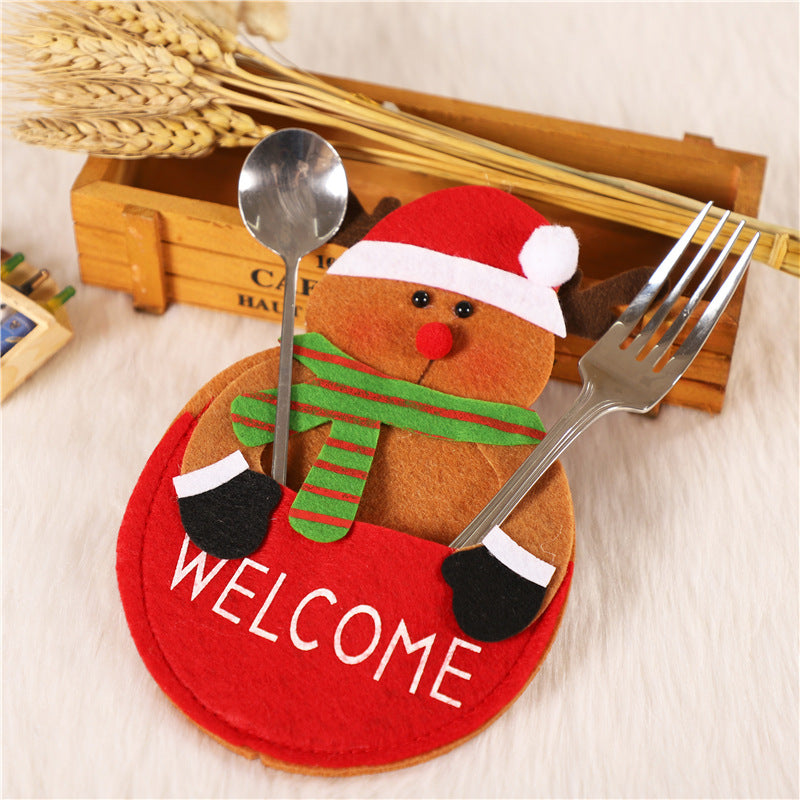 Christmas decorations Restaurant Hotel layout, knives, forks, cutlery, cutlery and knives and forks