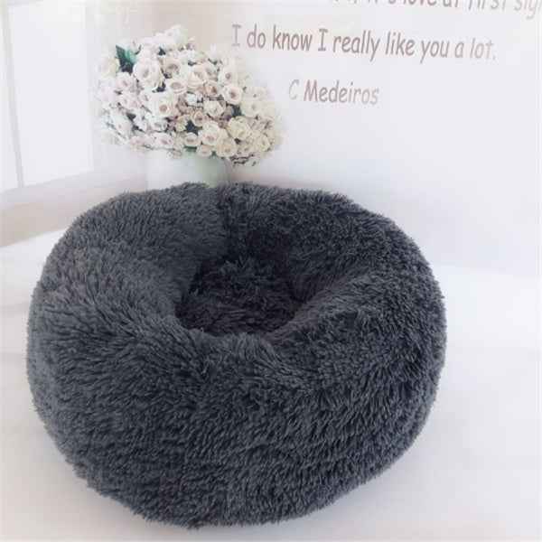 Round Cat Mattress - Long Fur Winter Pad - Amanluxe
