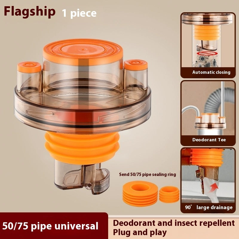 Kitchen Downcomer Three-way Deodorant Sealing Plug Deodorant-proof Artifact