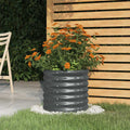 Galvanized Plant Pots 40x Anthracite   Galvanized Plant Pots