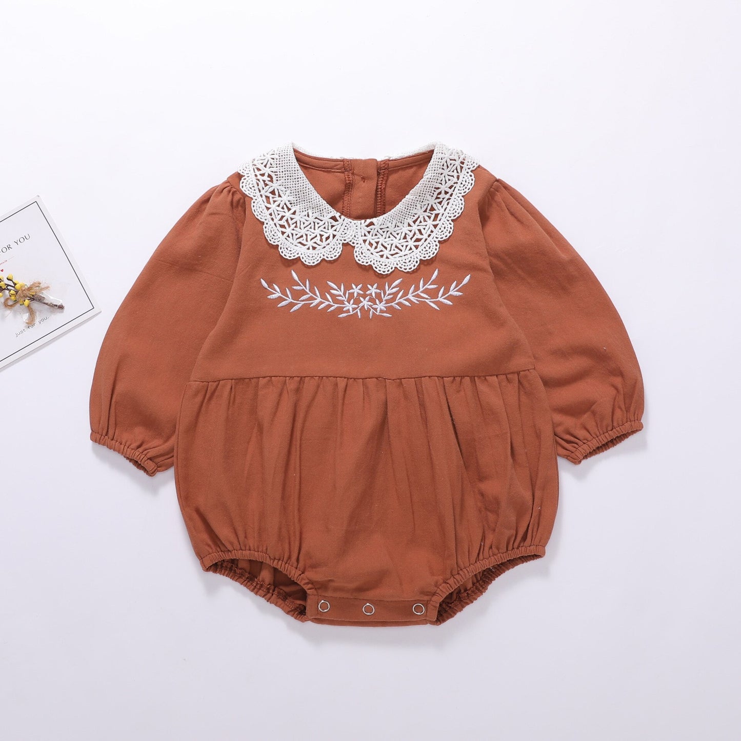 Plaid baby long sleeve Romper