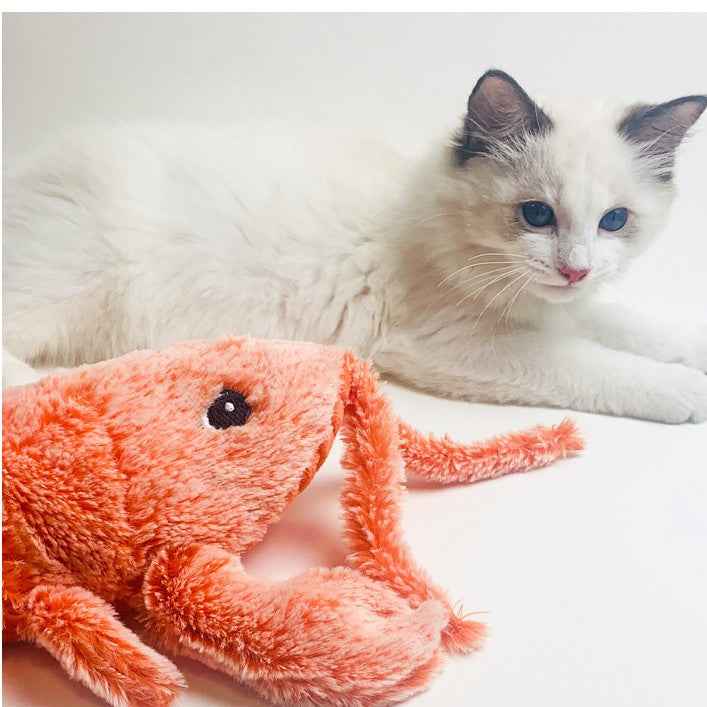 USB Rechargeable Jumping Shrimp Cat Toy - Amanluxe