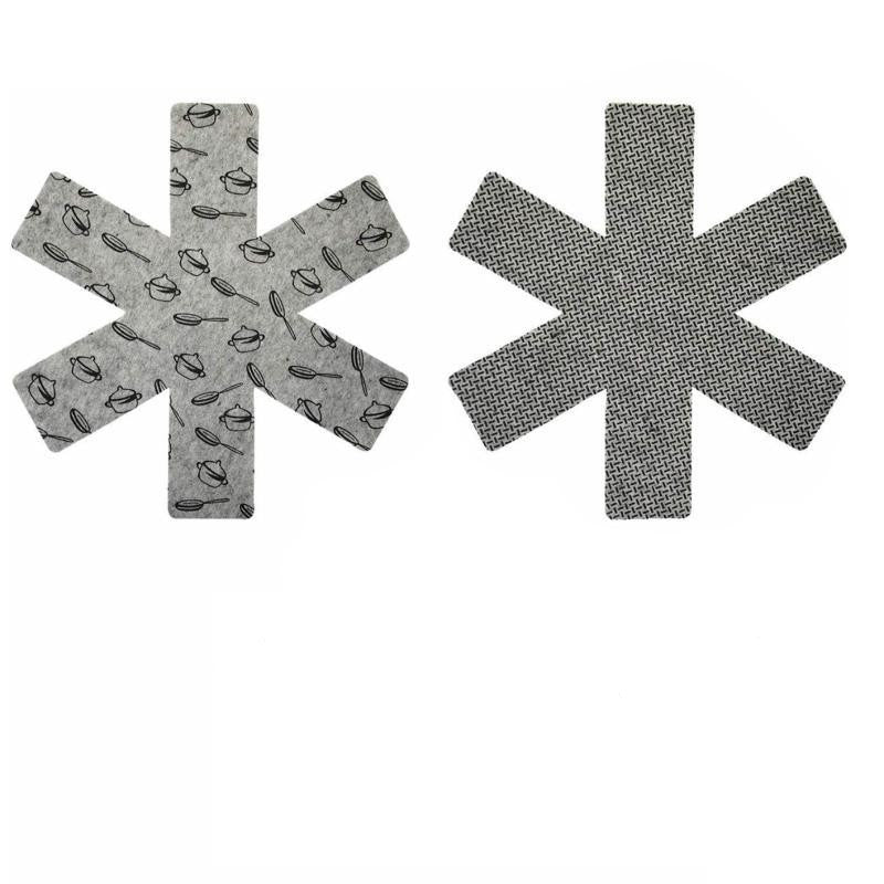 3-Piece Set of Creative Pots and Pans Non-Stick Storage Protection Mat