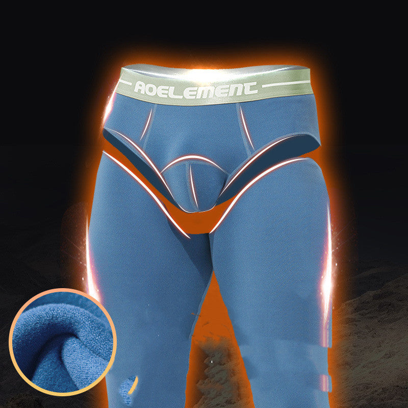 Thermal Underwear Men's Underwear Single Piece Thickened Fleece Pants