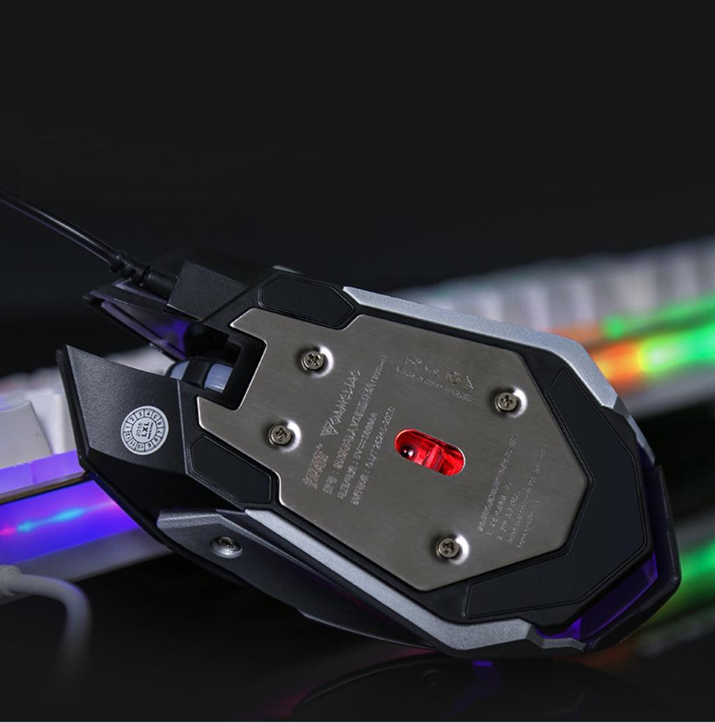 Mechanical horse herder mouse game colorful luminous cable USB mouse