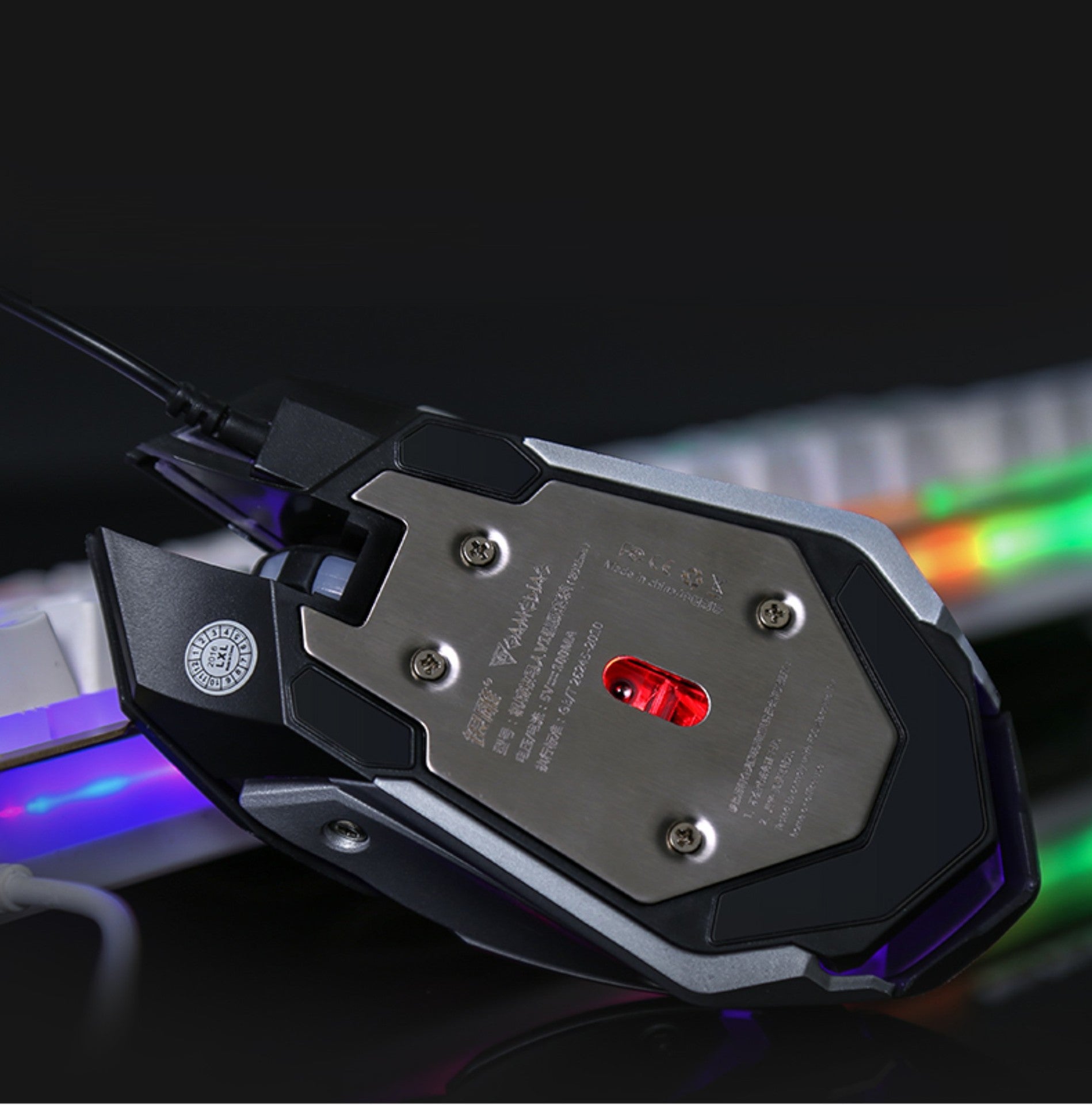 Mechanical horse herder mouse game colorful luminous cable USB mouse