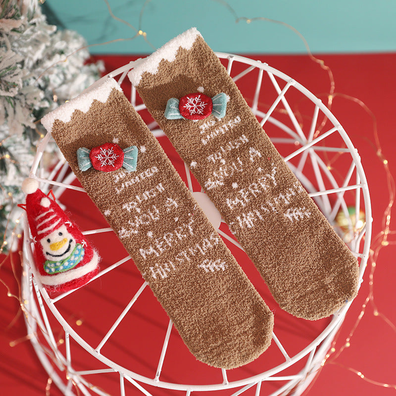 No Heel Parent-child Socks Warm Baby Socks