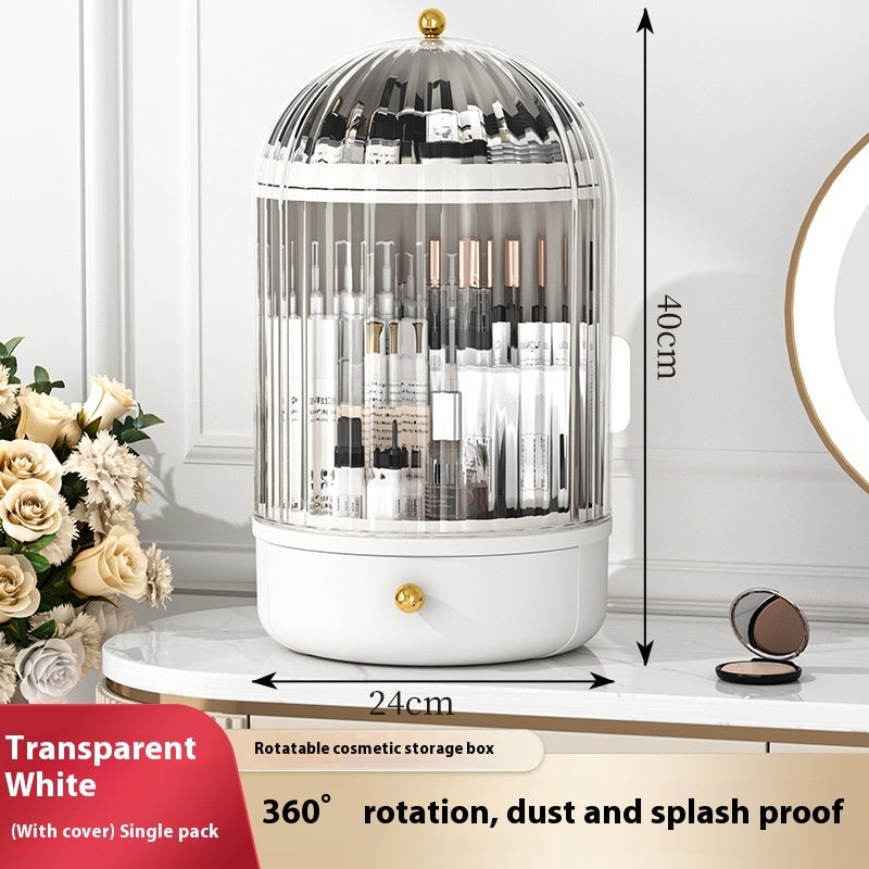 Large Rotating Cosmetic Brush Storage Box Dresser null