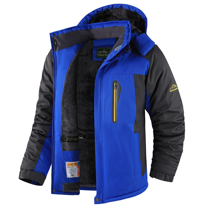Winter Men's Fleece-lined Thick Outdoor Jacket