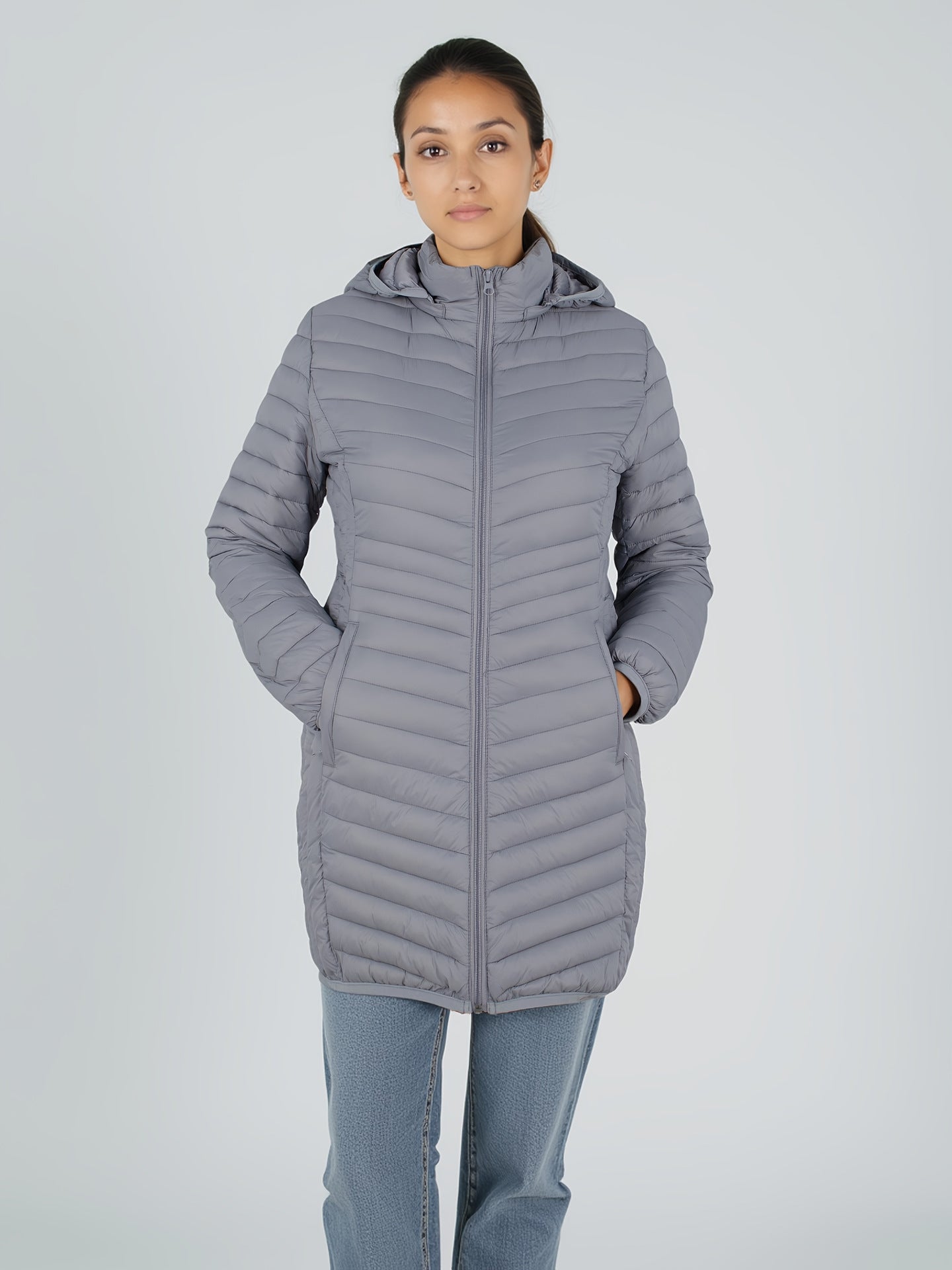 Women's Solid-Color Winter Cotton Padded Jacket